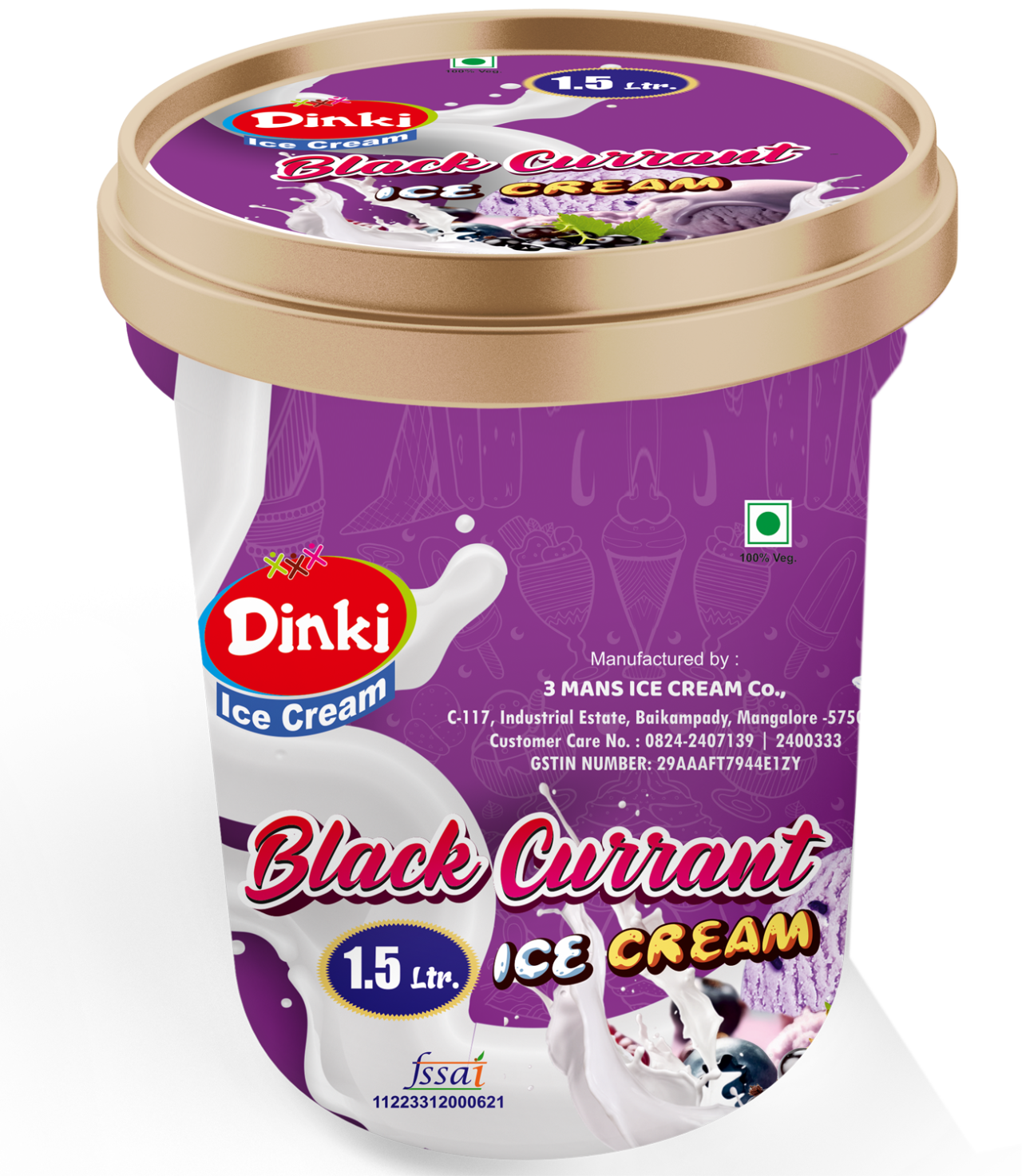 Dinki Black Current Cotainer