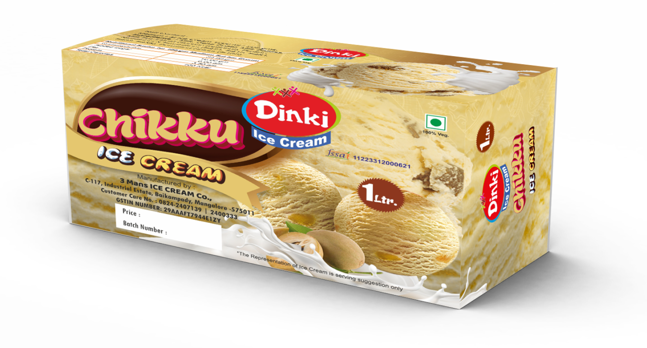 Dinki 1 ltr. Chikku ice cream