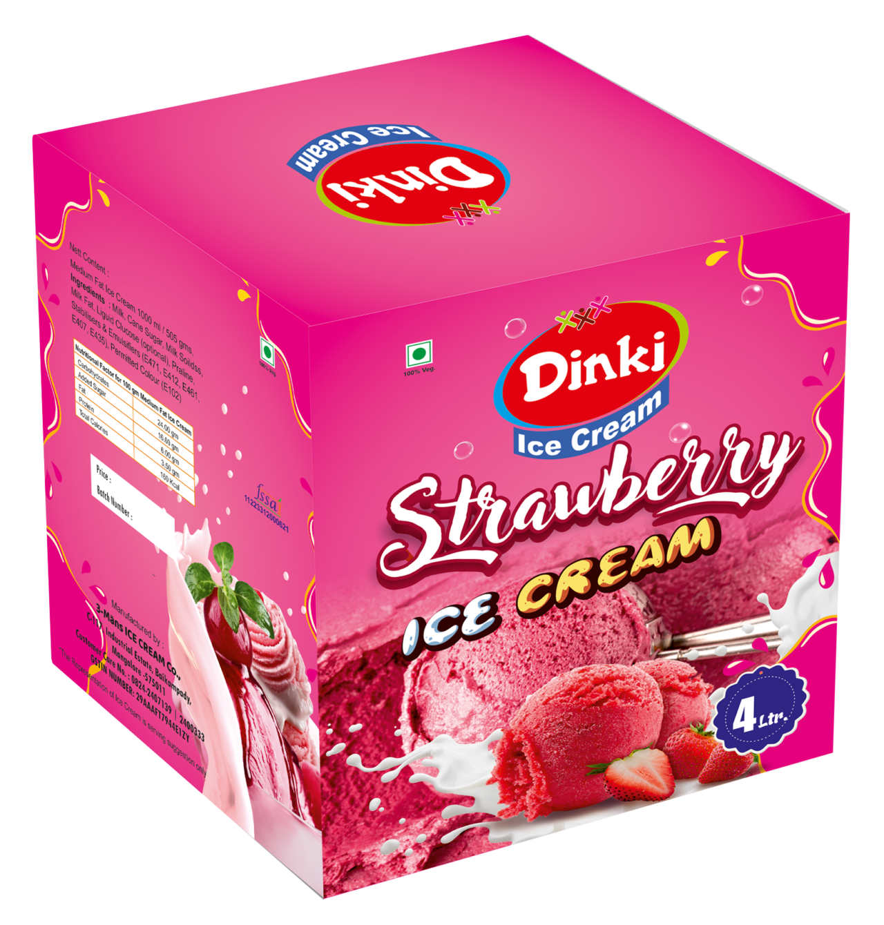 Dinki Strawbary Ice Cream