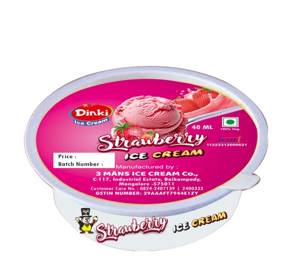 Dinki Strawberry Ice Cream