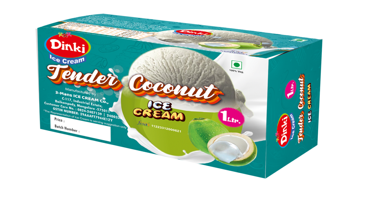 Dinki 1 ltr. Tender Coconut ice cream