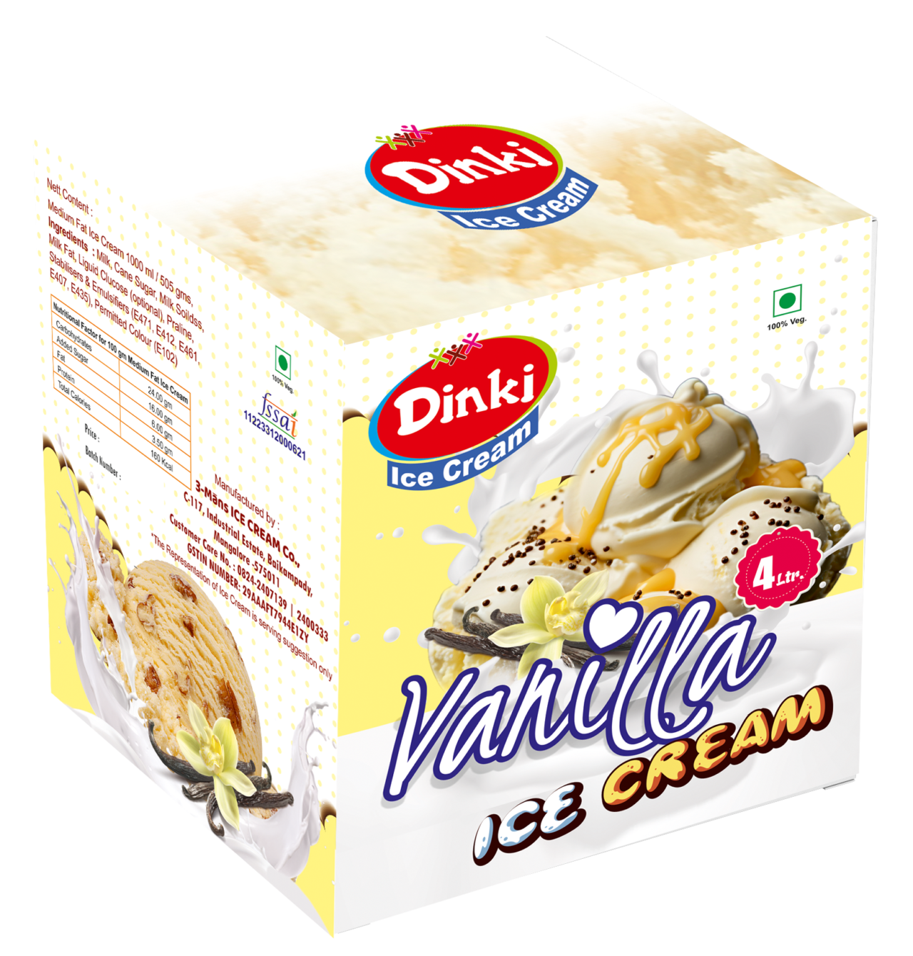 Dinki Vanilla Ice Cream